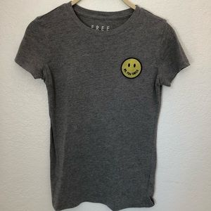 Grey Short Sleeve Graphic  Tee